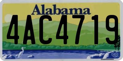 AL license plate 4AC4719