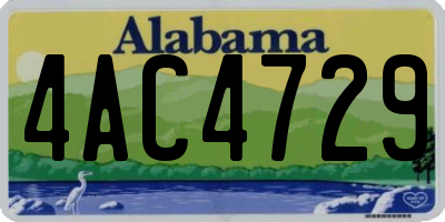 AL license plate 4AC4729