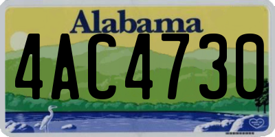 AL license plate 4AC4730