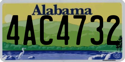 AL license plate 4AC4732