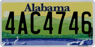 AL license plate 4AC4746