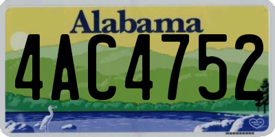 AL license plate 4AC4752
