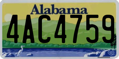 AL license plate 4AC4759