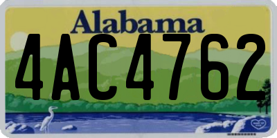 AL license plate 4AC4762