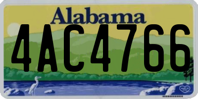 AL license plate 4AC4766