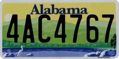 AL license plate 4AC4767