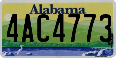 AL license plate 4AC4773