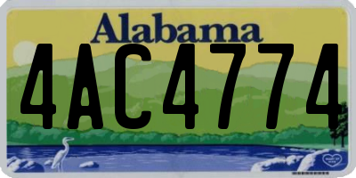 AL license plate 4AC4774