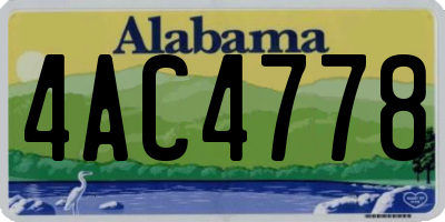 AL license plate 4AC4778
