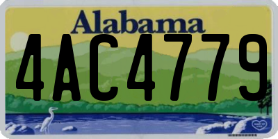 AL license plate 4AC4779