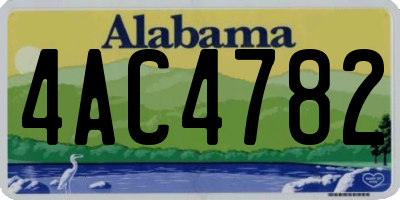AL license plate 4AC4782