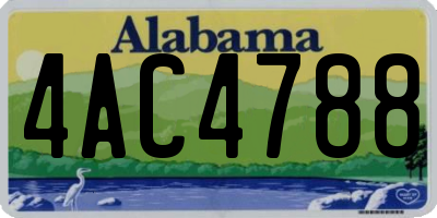 AL license plate 4AC4788