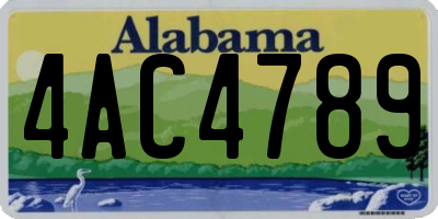 AL license plate 4AC4789