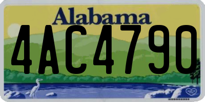 AL license plate 4AC4790