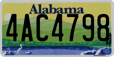 AL license plate 4AC4798