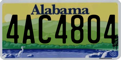 AL license plate 4AC4804