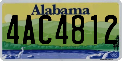 AL license plate 4AC4812