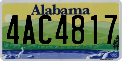 AL license plate 4AC4817