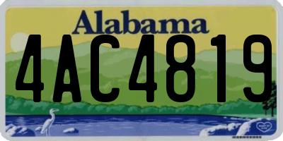 AL license plate 4AC4819