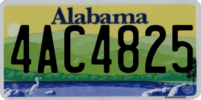 AL license plate 4AC4825
