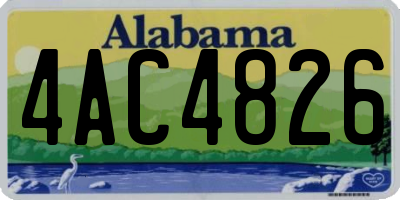 AL license plate 4AC4826