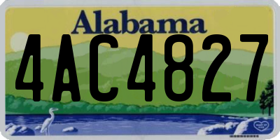 AL license plate 4AC4827