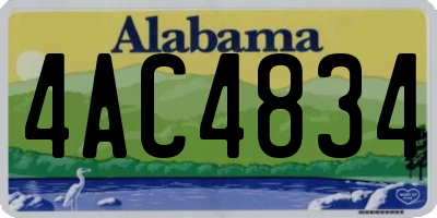 AL license plate 4AC4834
