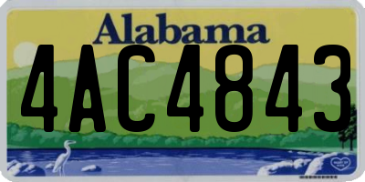 AL license plate 4AC4843