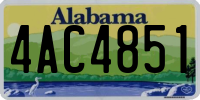 AL license plate 4AC4851