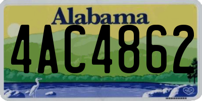 AL license plate 4AC4862