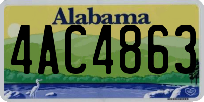 AL license plate 4AC4863