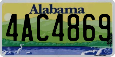 AL license plate 4AC4869