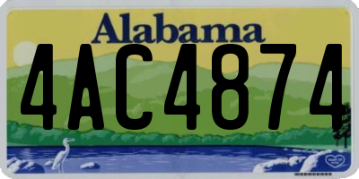 AL license plate 4AC4874