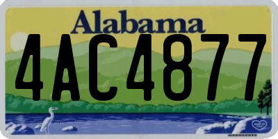 AL license plate 4AC4877
