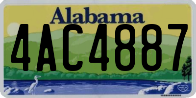 AL license plate 4AC4887