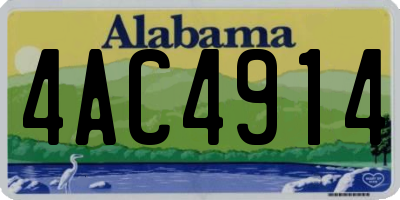 AL license plate 4AC4914