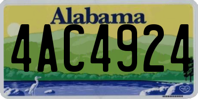 AL license plate 4AC4924