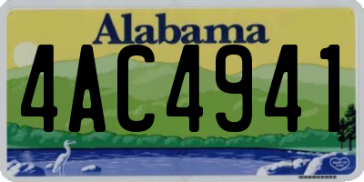 AL license plate 4AC4941