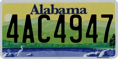 AL license plate 4AC4947