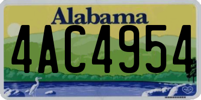 AL license plate 4AC4954