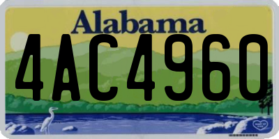 AL license plate 4AC4960