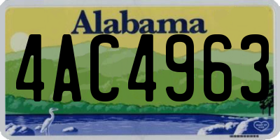 AL license plate 4AC4963