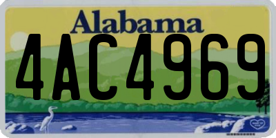 AL license plate 4AC4969