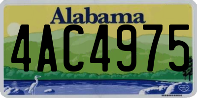 AL license plate 4AC4975