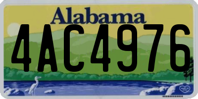 AL license plate 4AC4976