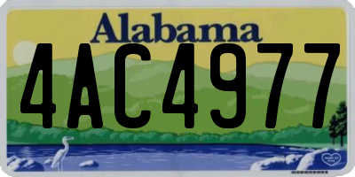 AL license plate 4AC4977