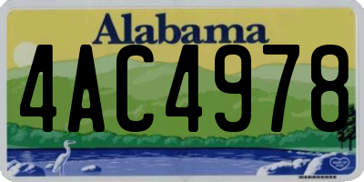 AL license plate 4AC4978