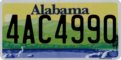 AL license plate 4AC4990