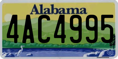 AL license plate 4AC4995