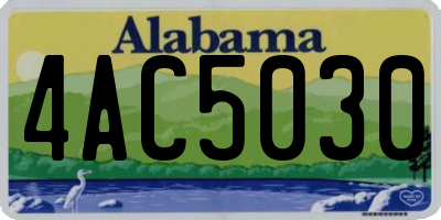 AL license plate 4AC5030